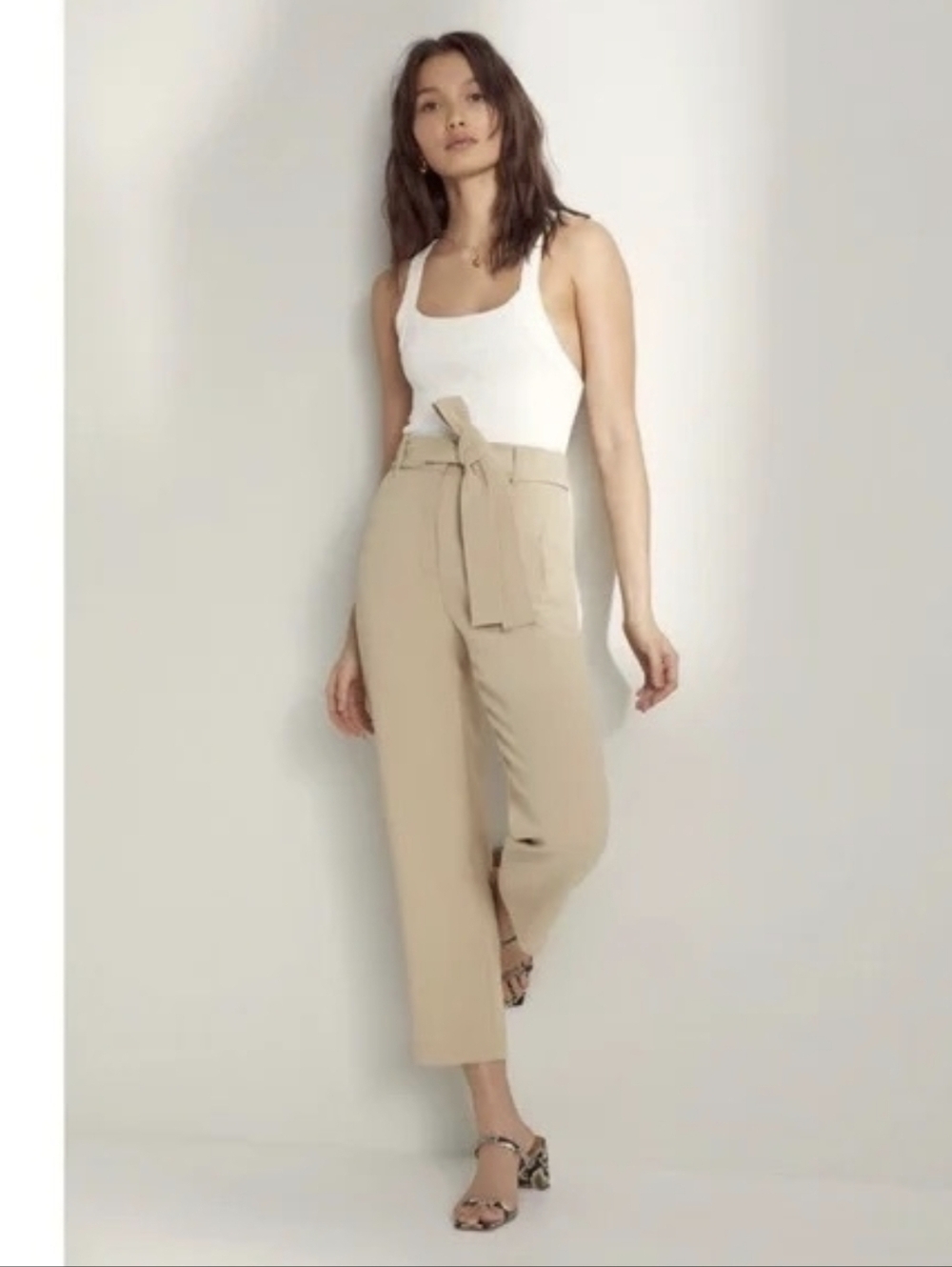 NWT Wilfred Tie Front Pants In Blush Color Size 14